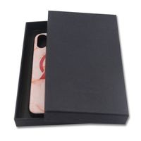 Étuis universels pour téléphones portables en papier brun/carton, emballages de protection en forme de livre, impression quadricolore, cadeau de supermarché