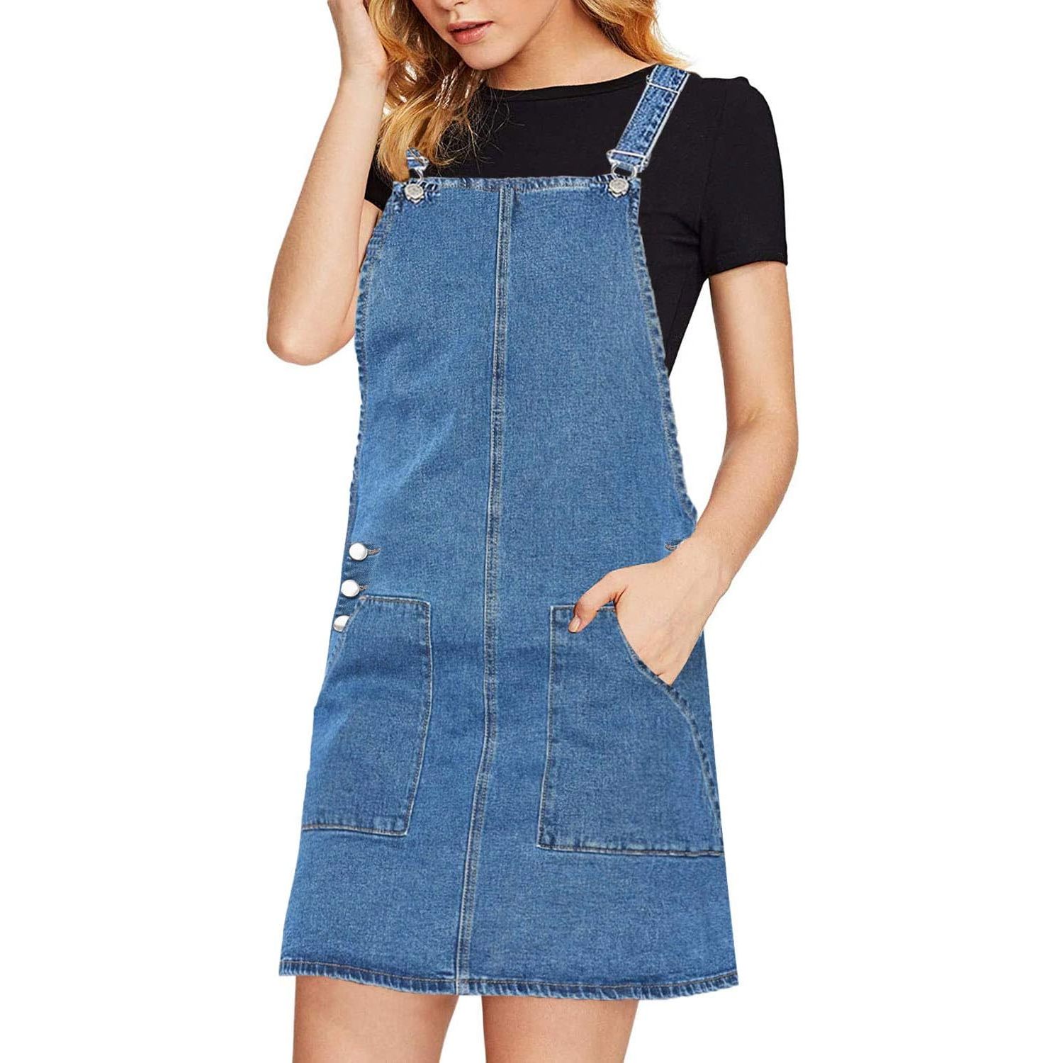 On Sale Denim Pinafore Dress Sustainable and Washable | Alibaba.com On Sale Denim Pinafore Dress Sustainable and Washable | Alibaba.com