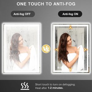 <span class=keywords><strong>Espejo</strong></span> de baño antiniebla moderno, sensor táctil de brillo, montado <span class=keywords><strong>en</strong></span> <span class=keywords><strong>la</strong></span> pared, iluminado, inteligente, sin marco, <span class=keywords><strong>espejo</strong></span> Led de baño con Bluetooth - Product Image 4