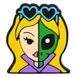 Charme de chaussure <span class=keywords><strong>Alien</strong></span> 2D en caoutchouc PVC souple, design créatif, décorations de chaussures <span class=keywords><strong>Alien</strong></span> mignon, breloques de bracelet, boucle de chaussure, breloques de sabot - Product Image 4