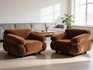 Divano in Velluto Terracotta Salvaspazio, Estensibile e Pieghevole, Confezionato Sottovuoto per Soggiorno, Salotto e Officina - Product Image 1