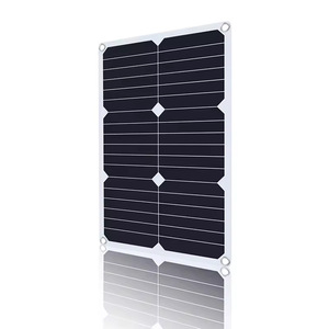 Chargeur solaire monocristallin semi-flexible 20W 18V, pliable, >21,5% d'efficacité pour batteries 12V, camping-car, bateau, voiture, usage maritime - Product Image 1