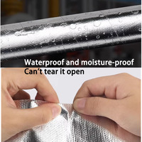 Ruban en fibre de verre avec feuille d'aluminium, acrylique, simple, durable, ignifuge, imperméable, résistant à la chaleur, haute performance pour l'étanchéité et l'entretien des pipelines