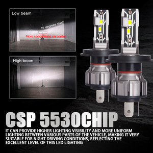 Projecteur LELANPU RGB H4 Xénon T1 Stroboscope Feu de Stop <span class=keywords><strong>Moto</strong></span> H11 <span class=keywords><strong>Clignotant</strong></span> Télécommande E2 Ampoules LED Phare de Voiture pour Golf - Product Image 2