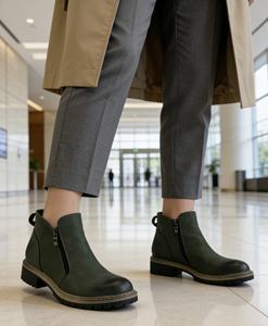 Botines Cortos <span class=keywords><strong>de</strong></span> PU con Suela Gruesa y Cierre <span class=keywords><strong>de</strong></span> Cremallera, Diseño <span class=keywords><strong>de</strong></span> Color Sólido en la Parte Superior, Botines Cortos <span class=keywords><strong>de</strong></span> <span class=keywords><strong>Mujer</strong></span> <span class=keywords><strong>de</strong></span> Corte Recto <span class=keywords><strong>de</strong></span> Fábrica - Product Image 3