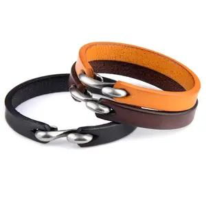 Pulsera minimalista Punk de 20cm para hombre, joyería con gancho S