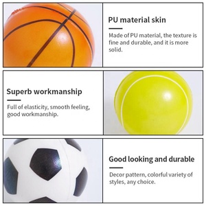 Balle anti-stress personnalisée en mousse PU 6,3 cm, jouet souple pour soulager le stress, logo imprimé, balle anti-stress promotionnelle - Product Image 5
