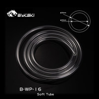 Tuyau d'eau en PVC Bykski B-WP-16, épaisseur de paroi 3 mm, diamètre 16 mm, transparent, flexible, pour refroidissement liquide d'ordinateur