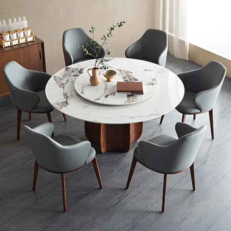 Atunus table de salle à manger ronde en bois de manguier massif fini mat style industriel vintage 2022 table de salle à manger en bois de manguier