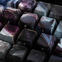LOL Prestige Coven Akali 68 Key Custom PBT Dye Sublimation Side Printed Keycaps Cherry Profile Keyboard Set