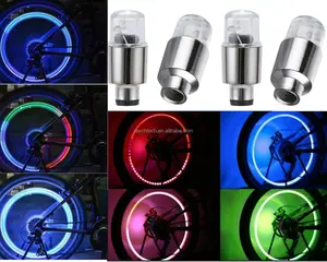 new arrival Car Wheel LED Motorcycle Bike Light Tire Valve Decorative Lantern Tire Valve C ap Flash Spoke Strobe Neon Lamp