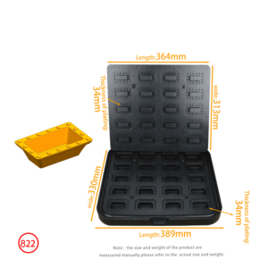 Molde para Tartaletas Rectangulares Deutstandard NP-822-S de 15 Cavidades, Molde para Brioche, Máquina Cookmatic Maxi para Tartaletas - Product Image 5