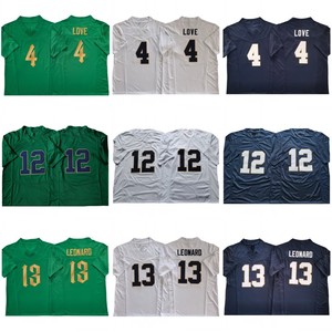 Maillot de football cousu de haute qualité pour hommes 2026 – Joe Montana (3), Jeremiyah Love (4), Brady Quinn (12), Riley Leonard (13) – Tailles S-3XL - Product Image 1