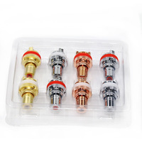 Prise RCA plaqué or amplificateur haut-parleur borne femelle connecteurs électriques matériau de contact en cuivre pour Audio vidéo banane