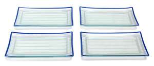 Assiettes à dessert carrées, assiettes <span class=keywords><strong>de</strong></span> fête élégantes, compatibles micro-ondes - Plateau alimentaire en <span class=keywords><strong>verre</strong></span> <span class=keywords><strong>trempé</strong></span> conçu pour le lave-vaisselle - Empilable 6 pouces - Product Image 5