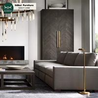 Ensemble de canapés classiques pour salon, canapé modulaire d'usine, structure en bois massif, tissu personnalisable, coussin moelleux en peluche pour villa et hôtel