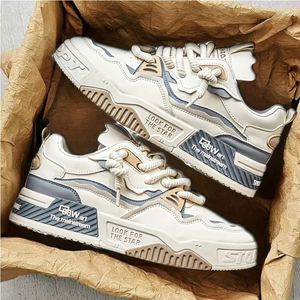 Zapatos de Skate de Cuero Modernos para Hombre, Zapatillas Deportivas Casuales Vintage Cómodas con Plataforma - Product Image 3