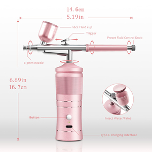 Kit de pulvérisation d'alcool écologique Honhyda en ABS avec compresseur d'air pour la coloration des cheveux, la coiffure, la décoration de gâteaux et la peinture - Product Image 3