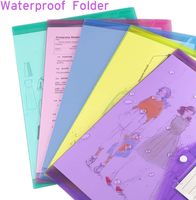 Enveloppe en plastique avec fermeture à pression, dossier en plastique transparent format A4, enveloppes en polyéthylène avec poche pour étiquette pour la maison, le travail et le bureau