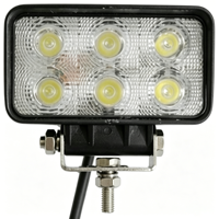 4.4 Inch 18W Rectangle LED Work Light IP68 Waterproof 12-48V 1200 Lumens 6000K Diecast Aluminum Auxiliary Driving Lamp Offroad