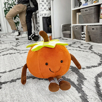 Vente chaude CE OEM ODM Jouets en peluche orange à thème mignon faits sur mesure Cadeau pour nouveau-né Jouets en peluche animaux Profondément aimés des enfants