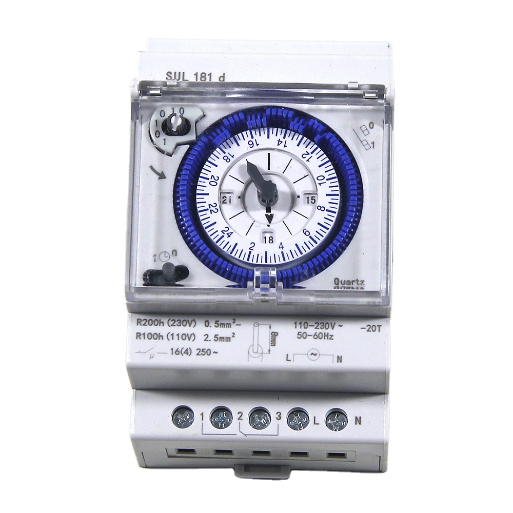 Low Price SUL181d 24 Hours Mechanical Timer Quartz-controlled Stepper Motor Ac230v 16(4)a Time Switch Relay