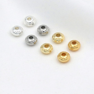 14k Gold Color Preserving Spacer Beads Round Plated <b>Copper</b> For <b>Bracelet</b> Making Jewelry Findings - Product Image 3