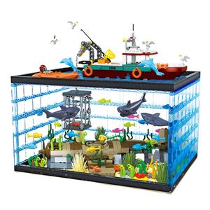Nueva novedad 1519 piezas Luz Marina exploración submarina juego de bloques de construcción ciudad océano mar profundo exploradores modelo de juguete - Product Image 1
