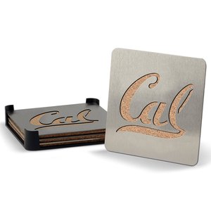 <span class=keywords><strong>Set</strong></span> di sottobicchieri in metallo in acciaio inossidabile 18/8 304 con cuscino in sughero sul fondo portabicchieri sottobicchiere da 4 pezzi - Product Image 1