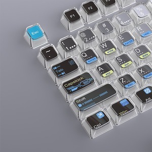 Đôi tinh thể Keycap thiên hà màu xám bóng 115 phím MDA hồ sơ trong suốt Keycap Set Doubleshot cho 60/65/75/80/98/100% bàn phím - Product Image 4