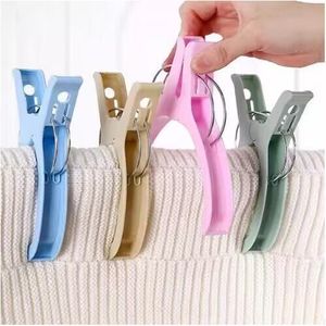 Household large plastic clothespins for drying <b>quilts</b>, clothes, and blankets; windproof and large size; wholesale. - Product Image 1