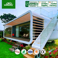 Cabine de jardin modulaire préfabriquée haut de gamme, insonorisée, étanche, intelligente, pour un espace de vie mobile de luxe, type capsule spatiale