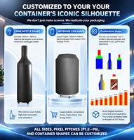 Écran d'affichage LED autoportant pour bouteilles de bière, personnalisable à 360° °   Signalétique publicitaire pour boissons destinée aux centres commerciaux et aux promotions