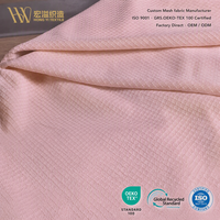 Tissu en maille 100 % polyester monocouche, respirant, léger, doux, certifié GRS, pour empeignes et languettes de chaussures de sport
