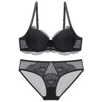 Sous-vêtements sexy en dentelle pour cils Grande taille Grande poitrine Petit soutien-gorge anti-affaissement