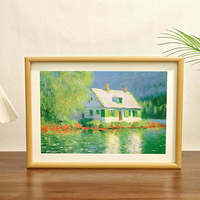 Cadre photo en bois MDF A4 personnalisé en gros, impression UV, cadre photo en plexiglas, décoration intérieure, OEM