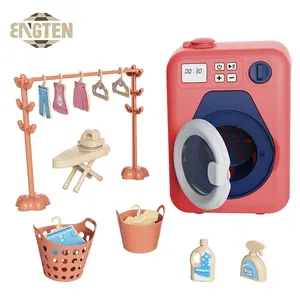 Vente en gros de jeux de rôles pour enfants préscolaires jouets en plastique pour enfants machine à laver réaliste jouet maison de jeu jouet pour filles