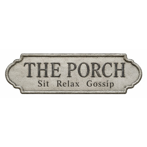 Letrero Metálico Vintage de Estilo Rústico y Divertido con la frase 'The Porch Sit Relax Gossip', para Porche, Patio de Casa de Campo, Arte de Pared - Product Image 5