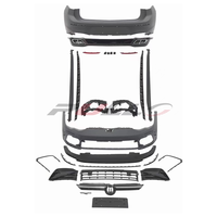 Cocok untuk Volkswagen Golf 8 Model R-line Termasuk Perakitan Bumper Depan dan Belakang dengan Rok Samping Pipa Ekor Diffuser Belakang