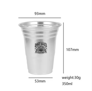 Custom Logo Promotional Party <b>Bar</b> <b>Drinking</b> Cup Metal Tumbler Water Beer Mug - Product Image 2