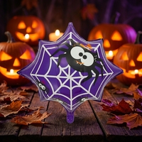 Ballons en aluminium BLN Black Spider utilisés comme décoration pour les fêtes d'anniversaire sur le thème des araignées et les décorations d'Halloween.