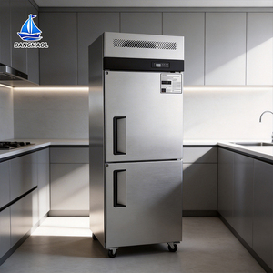 Refrigerador Comercial de Acero Inoxidable BANGMAOL de <span class=keywords><strong>2</strong></span> <span class=keywords><strong>Puertas</strong></span> para Cocina de Restaurante, Refrigerador con Control Digital de Temperatura - Product Image 1