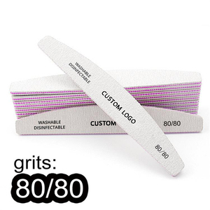 Dũa móng hình zebra có logo tùy chỉnh, độ nhám khác nhau, có thể giặt được, hình bán nguyệt, độ nhám 80/100/180/240 - Product Image 5