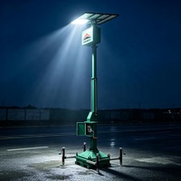 Tour d'éclairage solaire LED avec contrôleur MPPT, éclairage de chantier mobile sur chenilles, système de charge et de stockage optique intégré pour l'éclairage des tunnels