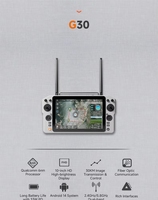 Télécommande Skydroid G30 2026 avec écran HD 10,1 pouces, transmission longue portée double fréquence 2,4G/5,8G, Lipo, plastique, caoutchouc, FPV