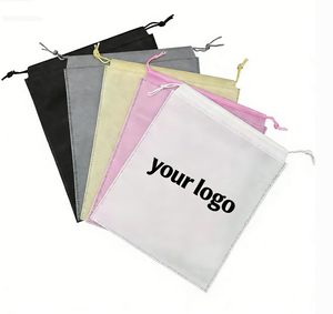 Custom Logo Nylon Polyester <b>Drawstring</b> <b>Backpack</b> Waterproof Gym Bag Black Sports Pocket Promotion Item Customizable Logo - Product Image 2