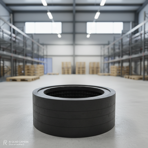 Heavy duty rubber <b>mat</b> <b>roll</b> with thick edge anti slip grid pattern for industrial flooring gym workshop garage and outdoor use - Product Image 3