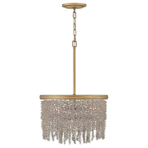 Luminaire de plafond semi-suspendu moderne de luxe en laiton et verre côtelé |   Éclairage opulent pour hall d'hôtel et zones haut de gamme - Product Image 5