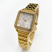 Montre-Bracelet de Luxe en Acier Inoxydable Pour Femmes à Logo Personnalisé, Cadran à Chiffres Arabes et Design Carré, Fabricant