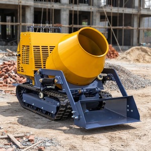 Mini Bétonnière Autochargeuse sur Chenilles HT750Y, Camion Benne sur Chenilles avec Cuve <span class=keywords><strong>de</strong></span> Malaxage <span class=keywords><strong>de</strong></span> 300L pour Routes Boueuses en Montagne - Product Image 4